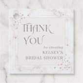 Modern and Minimal Pearls Bridal Shower Thank You Bedankjes Labels (Voorkant)