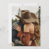 Modern and Minimal Western Cowboy Boots Wedding Kaart (Achterkant)