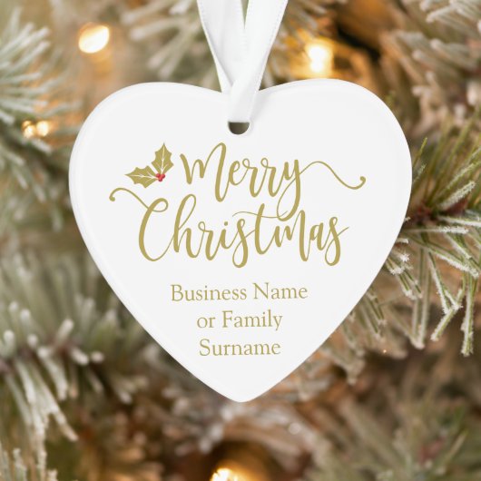 Modern and Minimalist Gold Christmas Ornament (Boom)