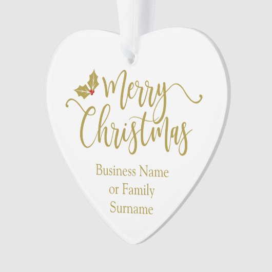 Modern and Minimalist Gold Christmas Ornament (voorkant)