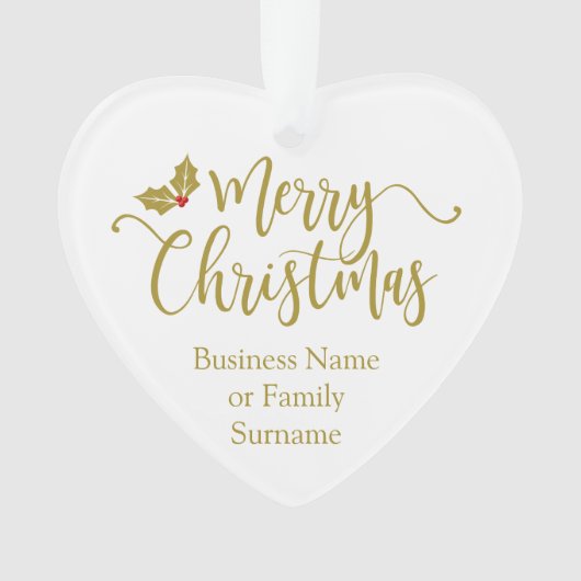 Modern and Minimalist Gold Christmas Ornament (voorkant)