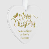 Modern and Minimalist Gold Christmas Ornament (voorkant)