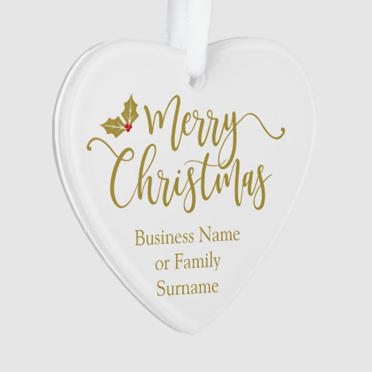 Modern and Minimalist Gold Christmas Ornament (voorkant)