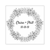 Modern and Minimalist Twigs and Flowers Design Rubberstempel (Afrduk)