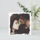 Modern and Simple Unique Photo Template Wedding Kaart (Staand voorkant)