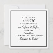 Modern and Simple Unique Photo Template Wedding Kaart (Achterkant)