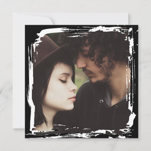 Modern and Simple Unique Photo Template Wedding Kaart (Voorkant)