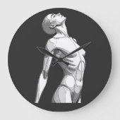 Modern Android Sketch - Minimalist Wall Clock Grote Klok (Voorkant)