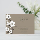 Modern Anemone | Weddenschap RSVP Kaartje (Staand voorkant)