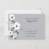 Modern Anemone | Weddenschap RSVP Kaartje (Voorkant)