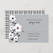 Modern Anemone | Weddenschap RSVP Kaartje (Voorkant / Achterkant)