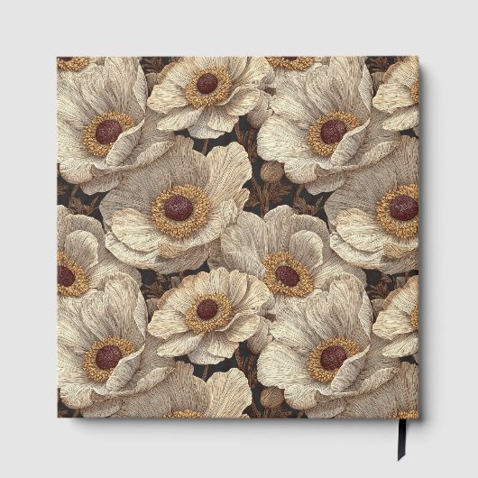 Modern Anemones Accent Fall Wedding Gastenboek (Achterkant)