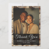 Modern Anemones Inspired Garden Wedding Bedankkaart (Voorkant)