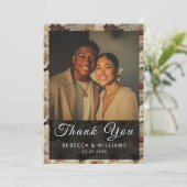 Modern Anemones Inspired Garden Wedding Bedankkaart (Staand voorkant)