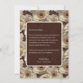Modern Anemones Inspired Garden Wedding Bedankkaart (Achterkant)
