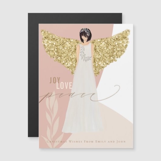 Modern Angel Joy Love Peace Feestelijke Magnetisch (Voorkant / Achterkant)