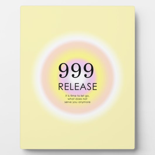 Modern Angel Numbers Numerology betekenend 999 Fotoplaat (Voorkant)