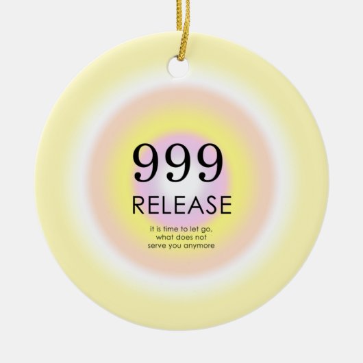 Modern Angel Numbers Numerology betekenend 999 Keramisch Ornament (Voorkant)