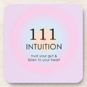 Modern Angel Nummers Numerieke 111 Intuïtie Bier Onderzetter (Voorkant)