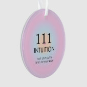 Modern Angel Nummers Numerieke 111 Intuïtie Ornament (voorkant)