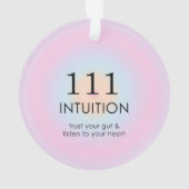 Modern Angel Nummers Numerieke 111 Intuïtie Ornament (achterkant)