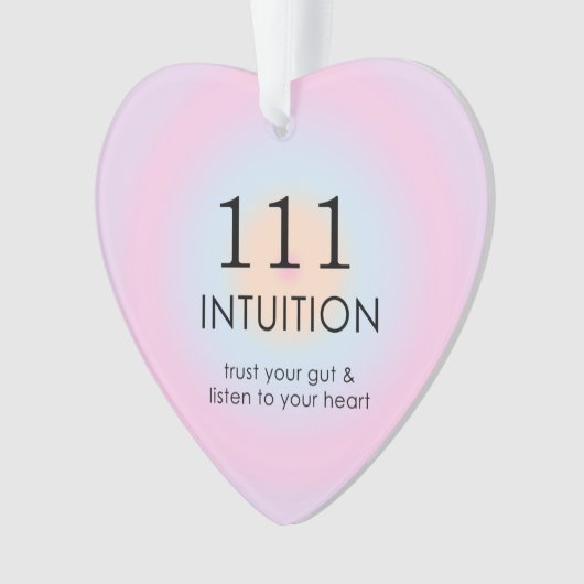 Modern Angel Nummers Numerieke 111 Intuïtie Ornament (voorkant)