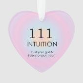Modern Angel Nummers Numerieke 111 Intuïtie Ornament (voorkant)