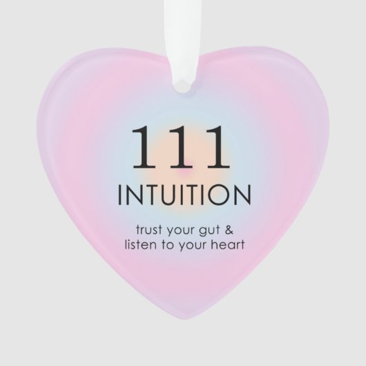 Modern Angel Nummers Numerieke 111 Intuïtie Ornament (voorkant)