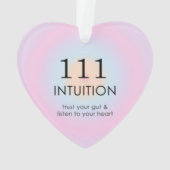 Modern Angel Nummers Numerieke 111 Intuïtie Ornament (achterkant)