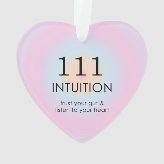 Modern Angel Nummers Numerieke 111 Intuïtie Ornament (achterkant)