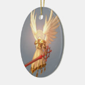 Modern Angel Oval Ornament (Links)