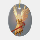 Modern Angel Oval Ornament (Voorkant)