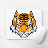 Modern Angry Tiger Head Muismat (Met muis)