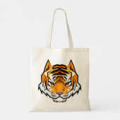 Modern Angry Tiger Head Tote Bag (Achterkant)