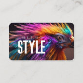 Modern Animal Art Card Set – Tiger & Fantasy Bird Visitekaartje (Achterkant)