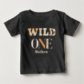 Modern Animal Print One Wild Safari First Birthday (Voorkant)