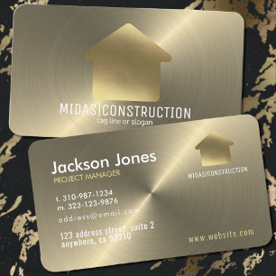 Modern Antiek Gold Minimal Construction Hard Pet Visitekaartje