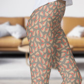 Modern Antiek wit flickpatroon Leggings