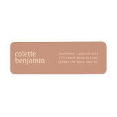 Modern Antique Orange & Pale Peach Address Etiket (Voorkant)