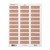 Modern Antique Orange & Pale Peach Address Etiket (Full Sheet)
