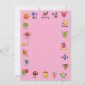 Modern Any Age Fruity & Fabulous Gym Girl Verjaard Kaart (Achterkant)