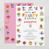 Modern Any Age Fruity & Fabulous Gym Girl Verjaard Kaart (Voorkant / Achterkant)