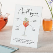Modern Aperol Negroni Cocktail Reclamebord Met Voetstuk (Insitu)