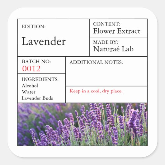 Modern Apotheek Lavendel label (Voorkant)