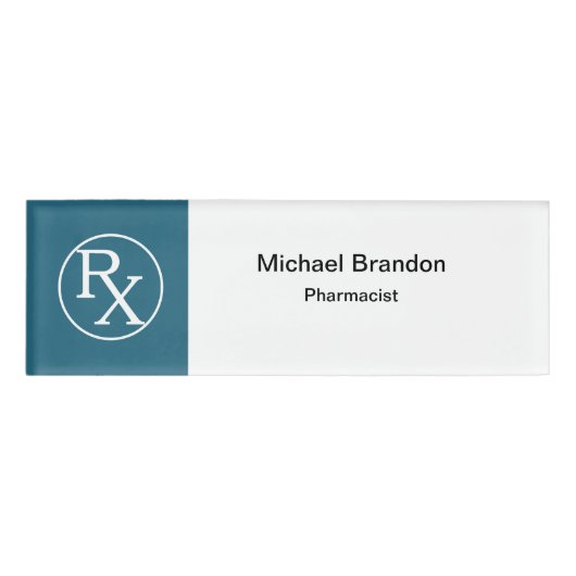 Modern apothekersthema naambadge (Voorkant)