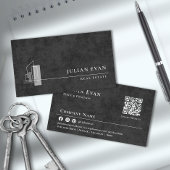 Modern appartement Logo zwart-wit makelaar Visitekaartje