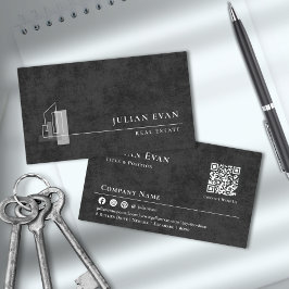 Modern appartement Logo zwart-wit makelaar Visitekaartje