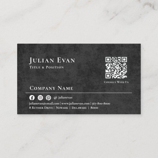 Modern appartement Logo zwart-wit makelaar Visitekaartje (Achterkant)