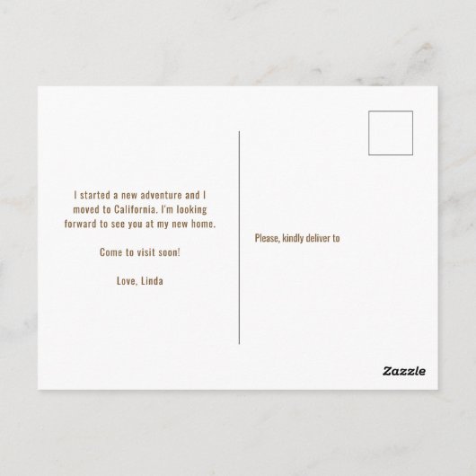 Modern appartementengebouw Bewegende aankondiging Briefkaart (Achterkant)