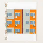 Modern appartementengebouw met airconditioners planner (Voorkant)